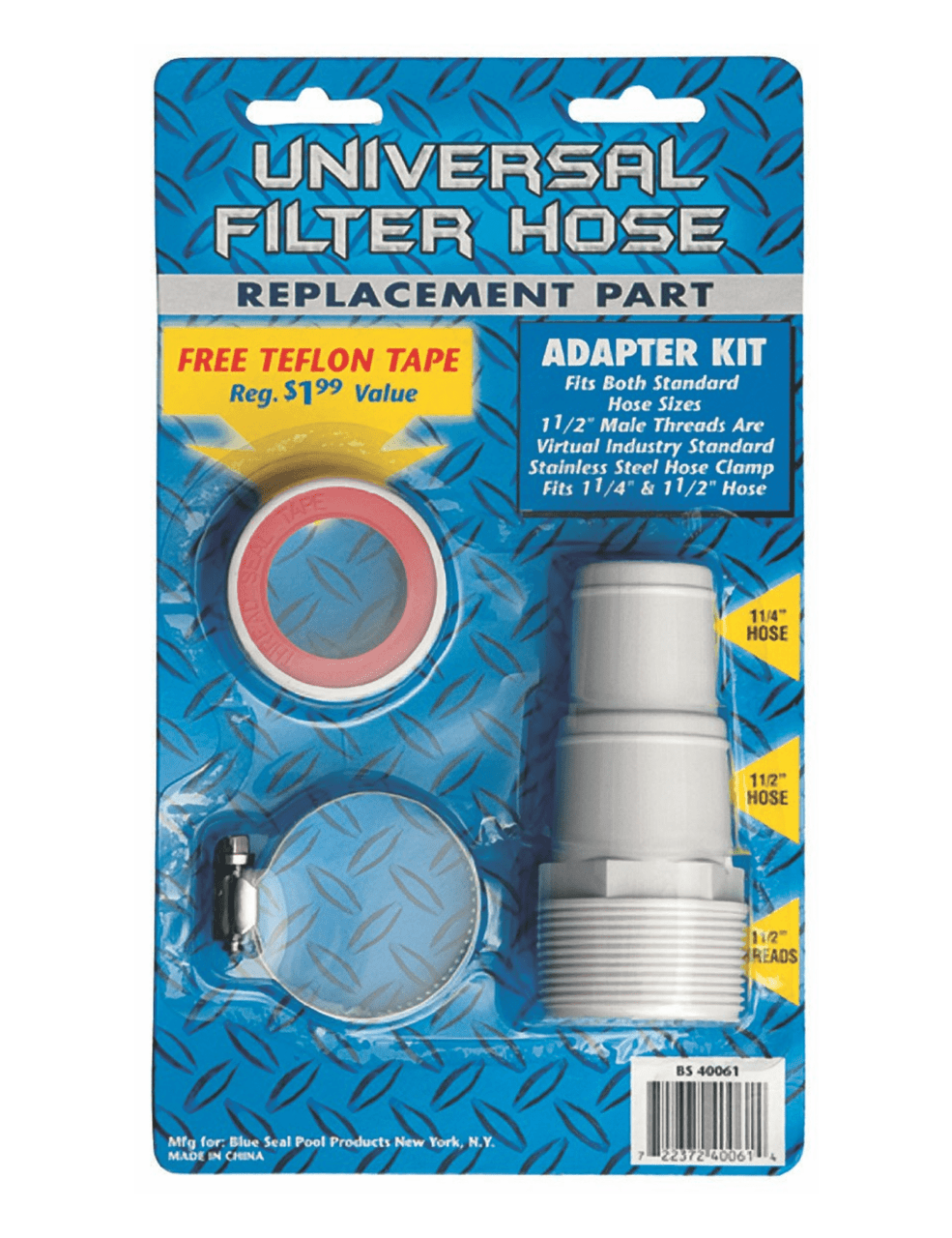 Blue Torrent Swimming Pool Filter Hose Universal Adapter Kit