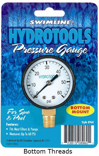 Swimline Pool Filter Pressure Gauge 0-60 psi