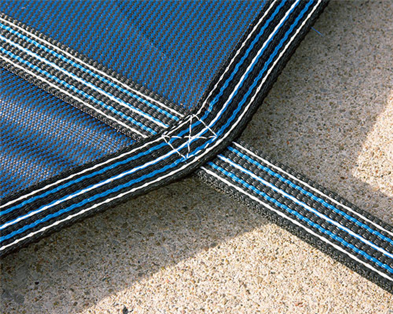 HPI 12 Year Bloc Mesh 99 Safety Cover for 14x28 ft Rectangular Pool, with 4x8 ft Center End Step