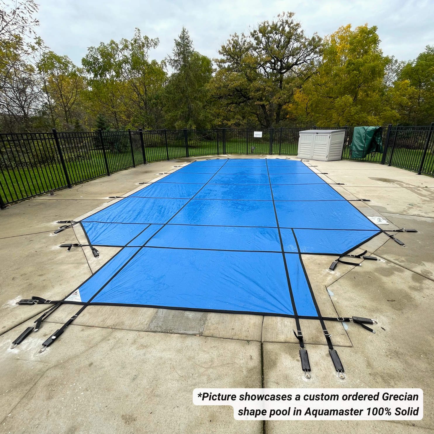 18' x 40' Rectangle Aquamaster 100% Solid Safety Pool Cover