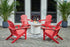 Sundown Treasure 4 Outdoor Mega Tuff Adirondack Chairs & Fire Pit Table