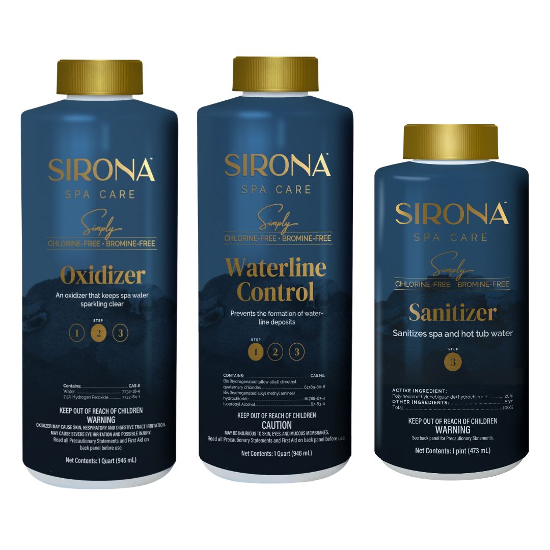 3 Pack Bundle of Sirona Oxidizer, Waterline Control, and Sanitizer