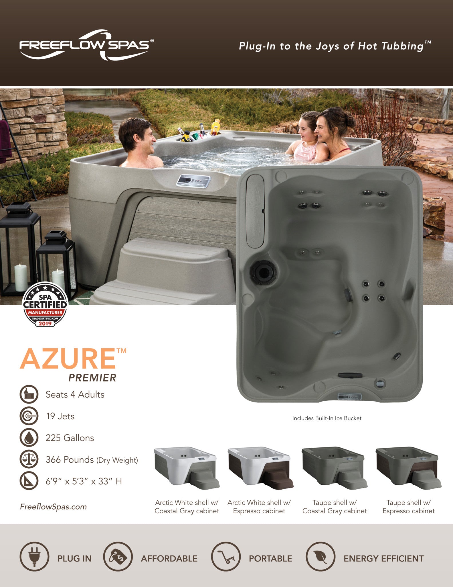 Azure Hot Tub by Freeflow Spas