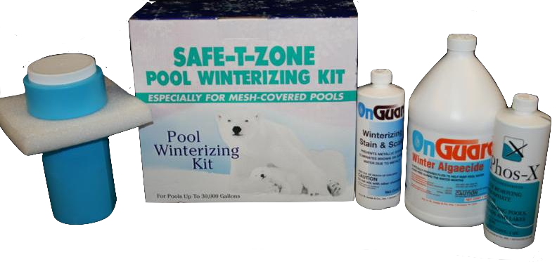 Safe-T-Zone Winter Pool Chemical Closing Kit for Mesh Pool Covers
