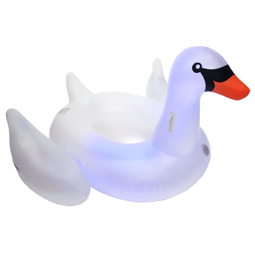 Swimline Giant LED Light-Up Swan Ride-On