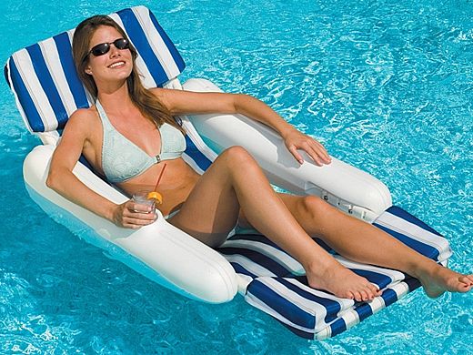 Swimline Sunchaser Padded Luxury Lounger Floating Chair